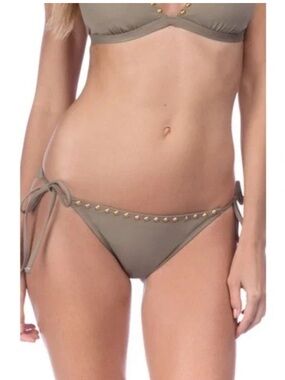 Two-Piece La Blanca Deco Stud String Bikini in Pebble size 10